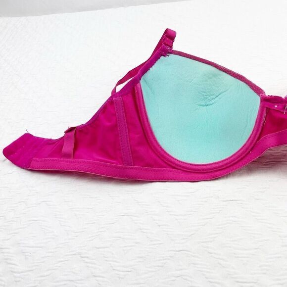 BUY 1 GET 1 FREE Chuns perfect shape lingerie bra 34d hot pink shimmer bridal li - Picture 9 of 11